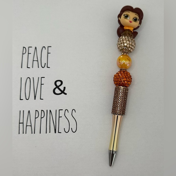 Disney Other - Disney Doorables: Belle jewel princess limited handmade beaded pen